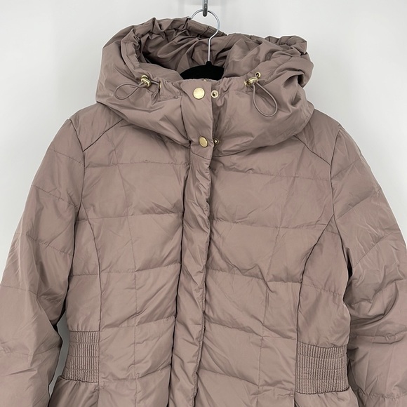 Cole Haan Women's Long Sleeve Mauve Hooded Down & Feather Jacket Size L - Picture 2 of 9